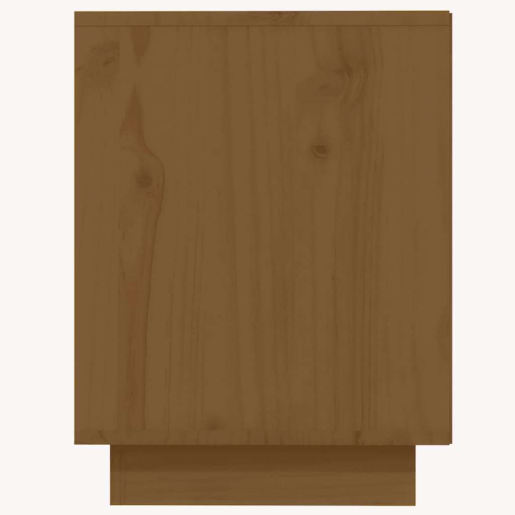 vidaXL Sapateira 110x34x45 cm madeira de pinho maciça castanho mel