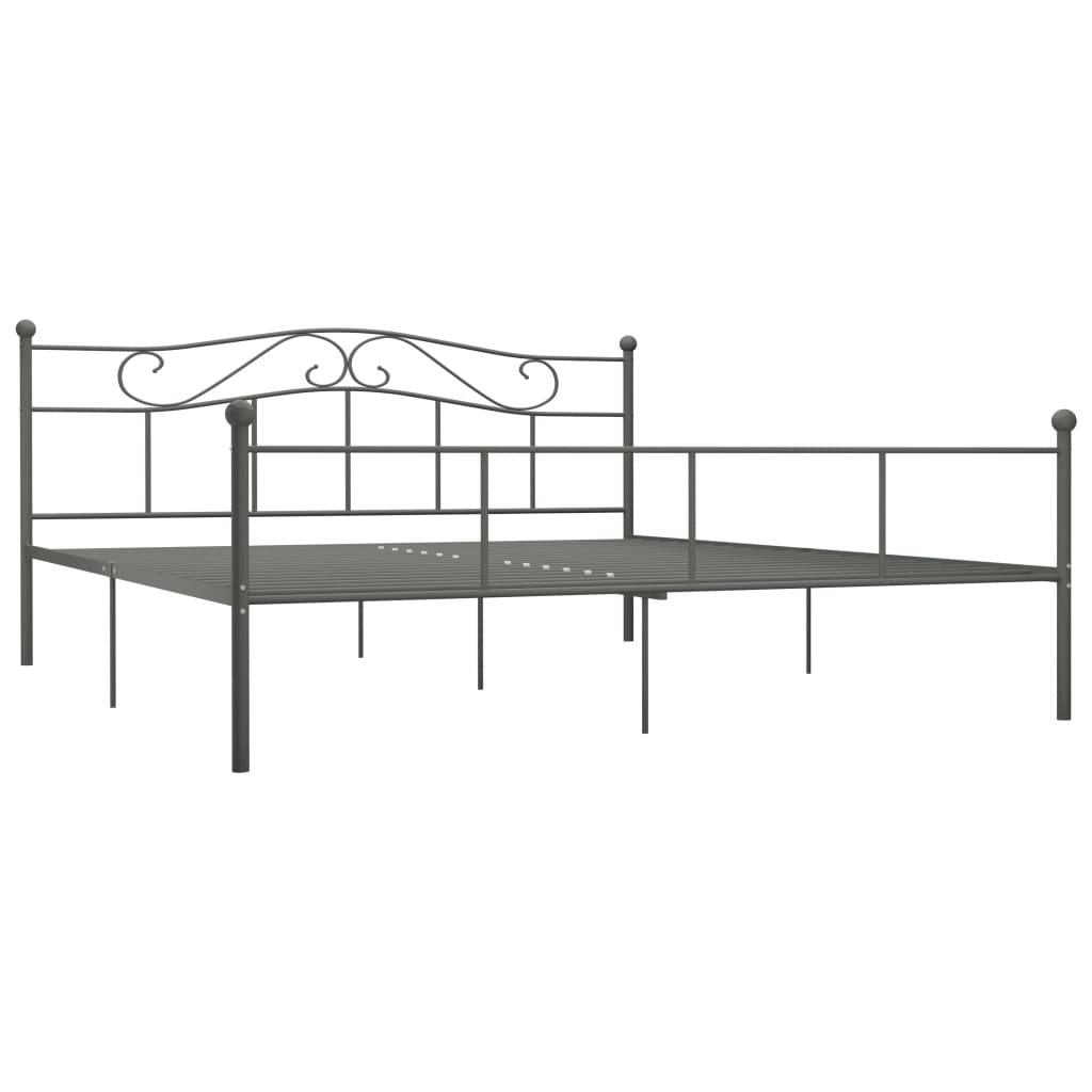 vidaXL Estrutura de cama 180x200 cm metal cinzento