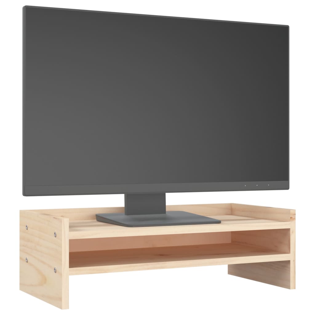 vidaXL Suporte para monitor 50x24x16 cm madeira de pinho maciça