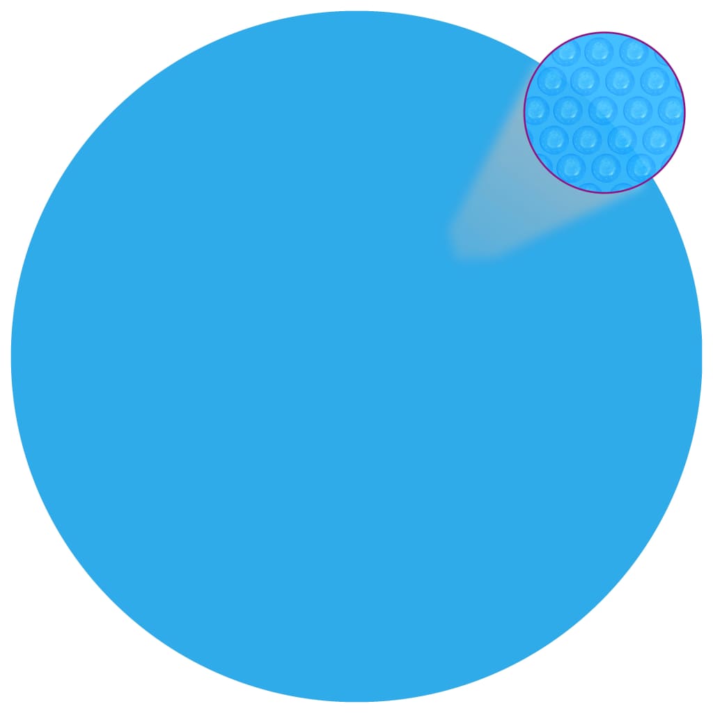vidaXL Película para piscina PE solar flutuante redondo 455 cm azul