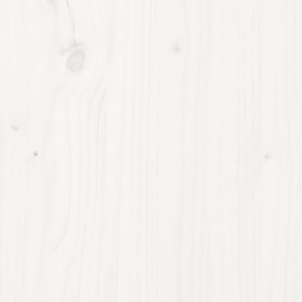 vidaXL Mesa de centro 80x55x40,5 cm madeira de pinho maciça branco