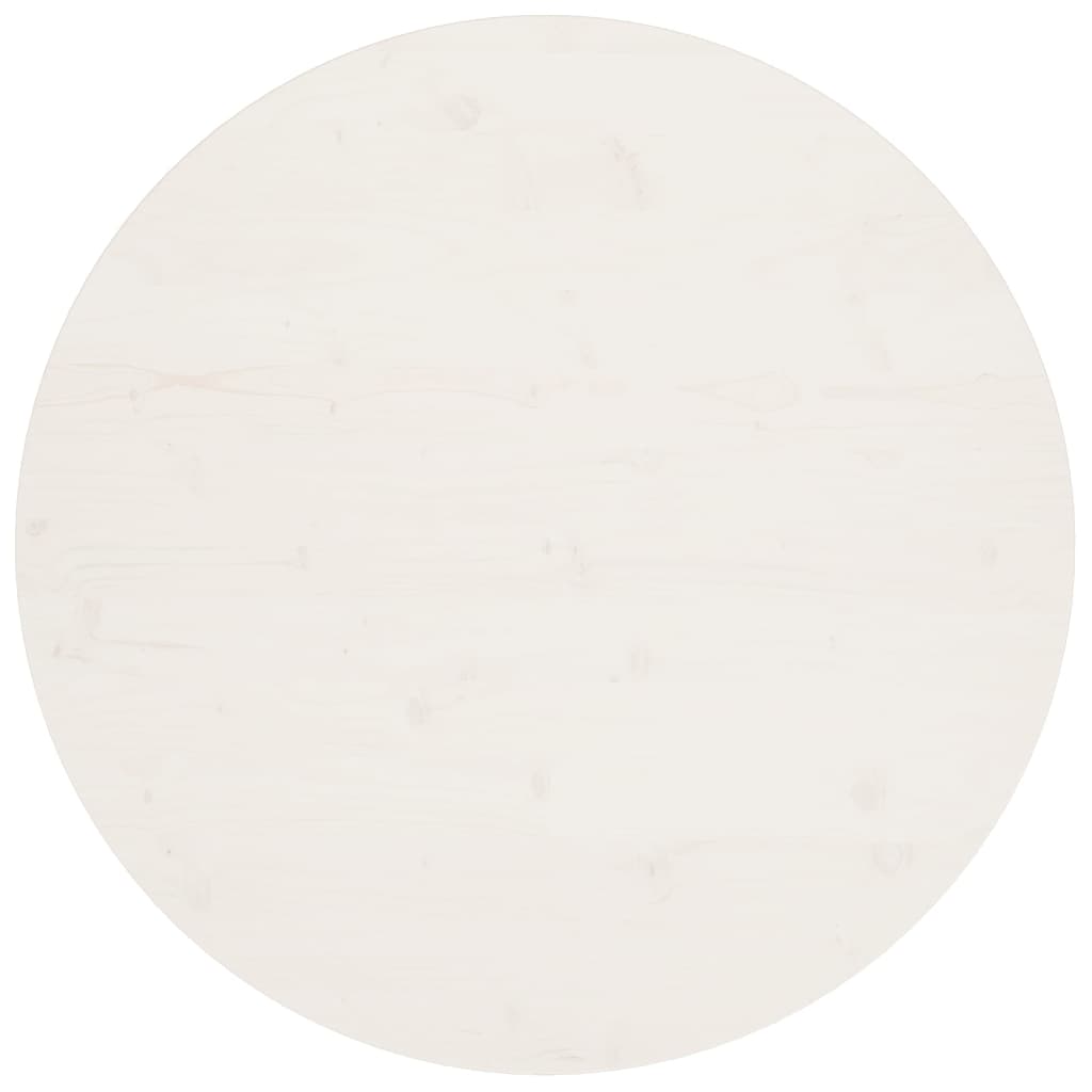 vidaXL Tampo de mesa pinho maciço Ø90x2,5 cm branco