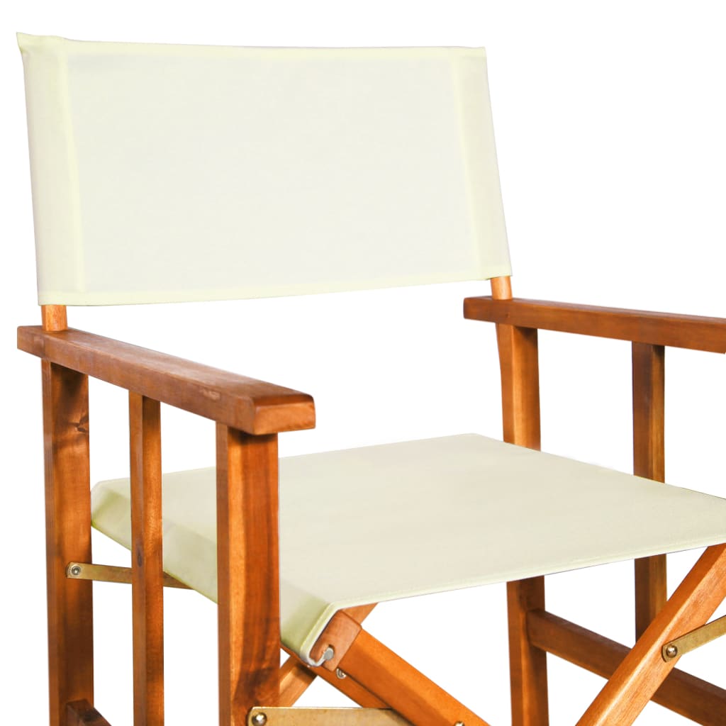 vidaXL Cadeira de realizador em madeira de acácia maciça