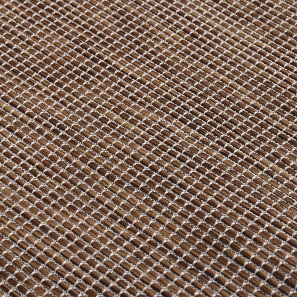 vidaXL Tapete de tecido plano para exterior 200x280 cm castanho