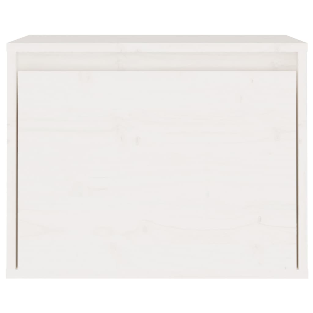 vidaXL Armário de parede 45x30x35 cm madeira de pinho maciça branco
