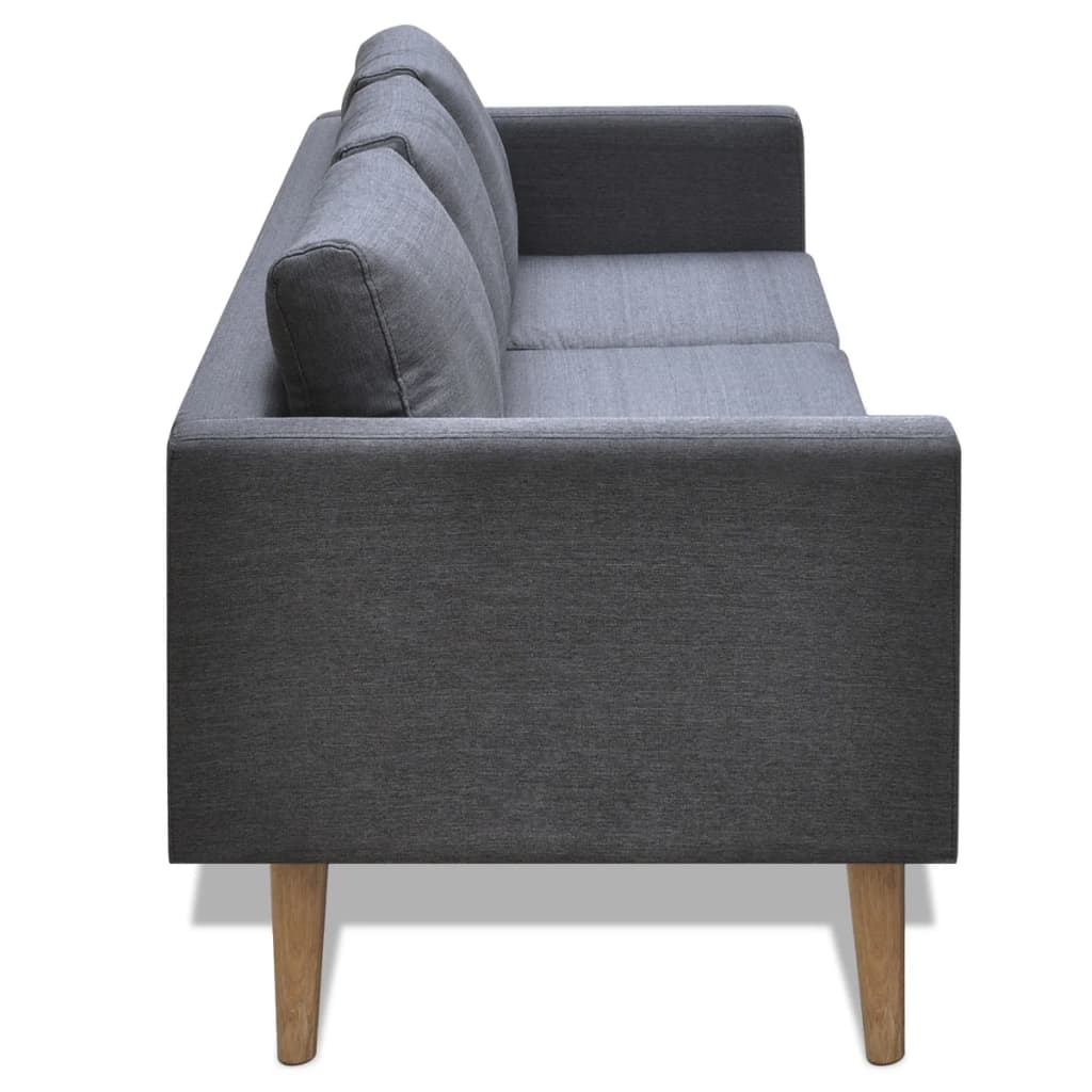 vidaXL Conjunto de sofás de 2 lugares e 3 lugares tecido cinza escuro