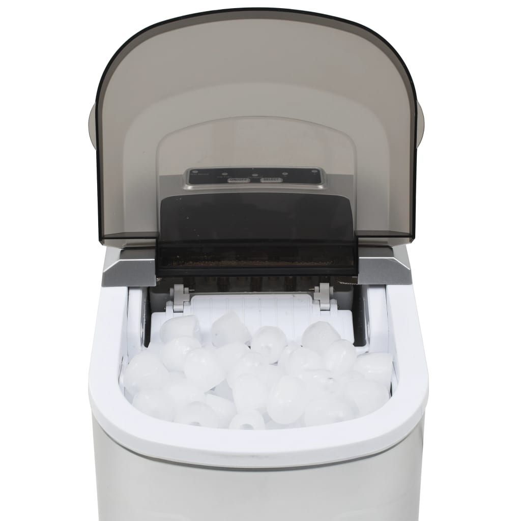 vidaXL Máquina de fazer cubos de gelo 2,4 L 15 kg/24 h prateado