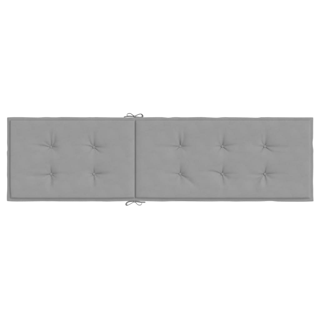 vidaXL Almofadão para cadeira de terraço (75+105)x50x3cm cinzento