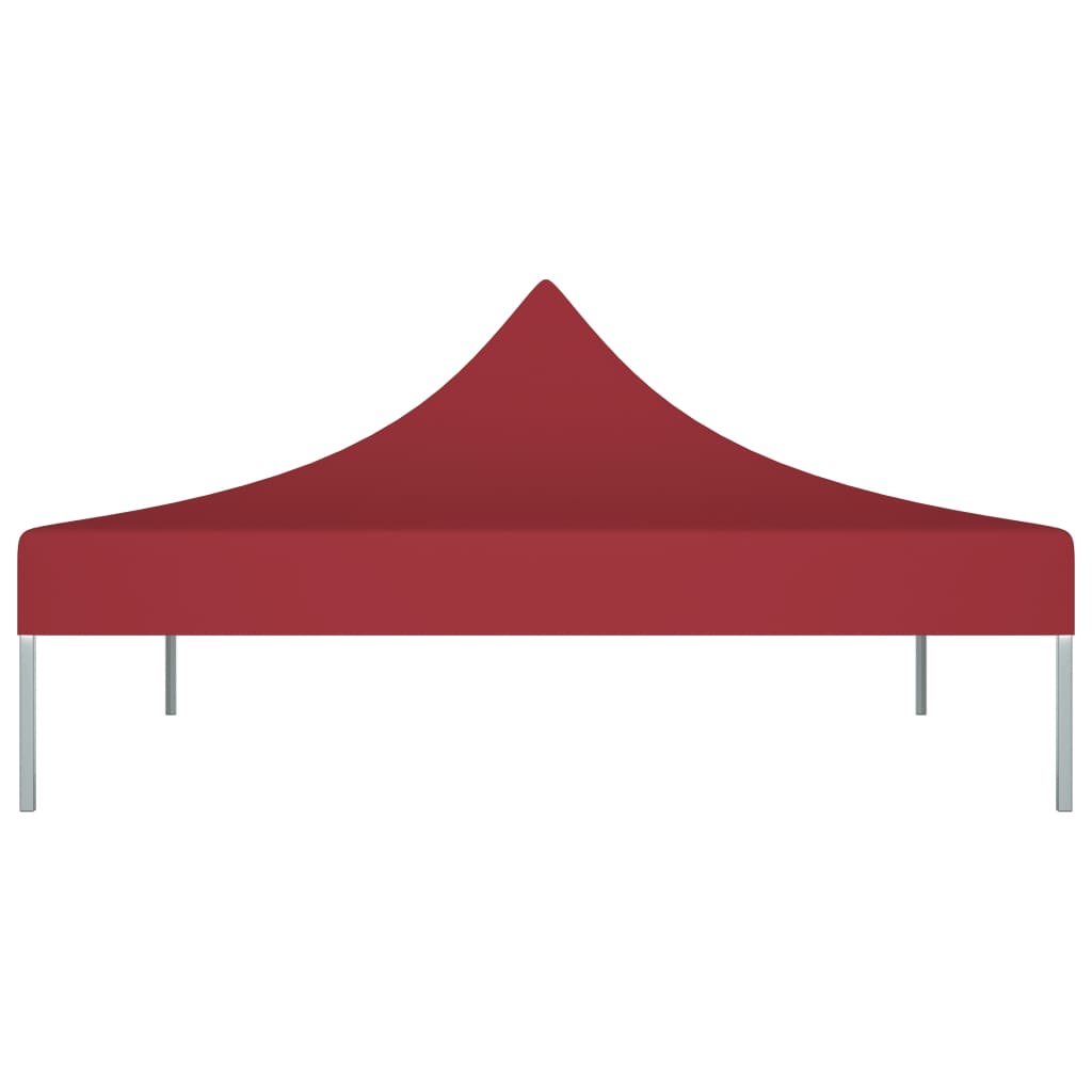 vidaXL Teto para tenda de festas 2x2 m 270 g/m² bordô