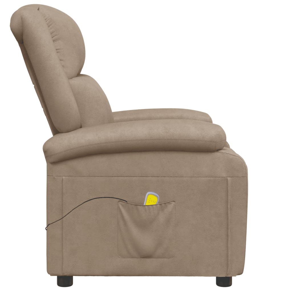 vidaXL Cadeira de massagens couro artificial cappuccino