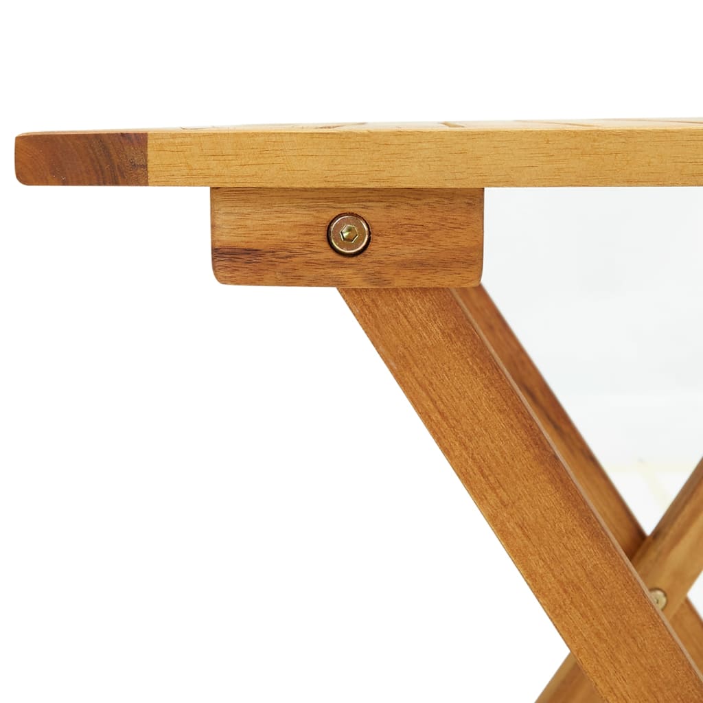 vidaXL Cadeiras de terraço p/ exterior c/ mesa acácia maciça/textilene