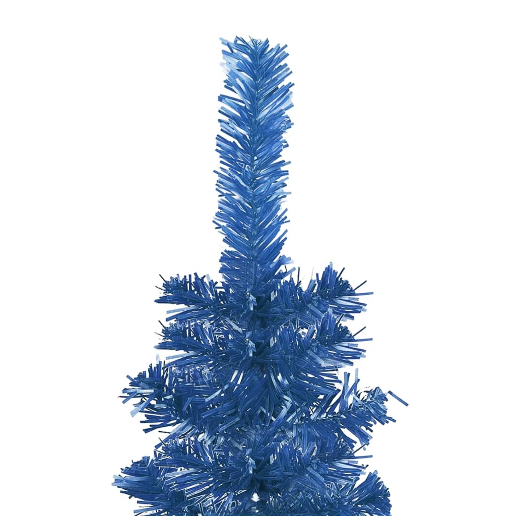 vidaXL Árvore de Natal fina 240 cm azul