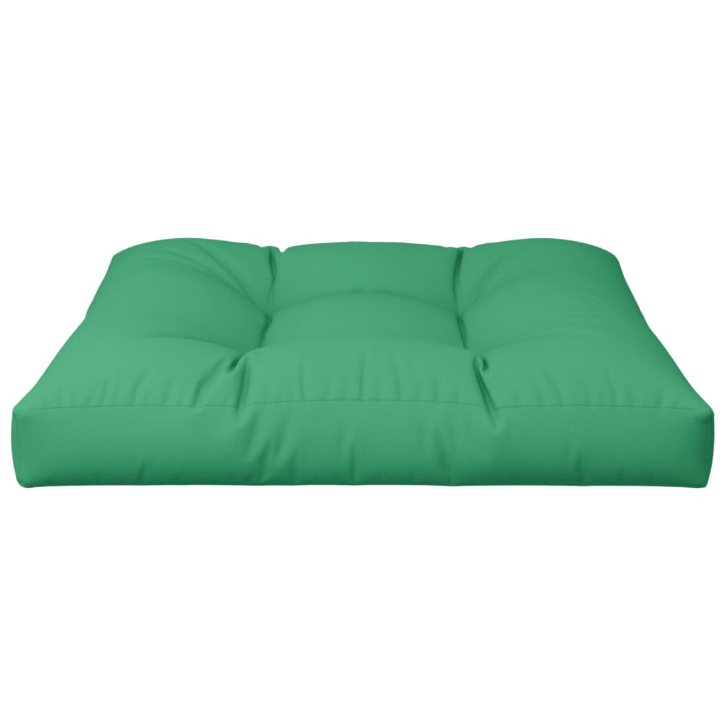 vidaXL Almofadão para sofá de paletes 80x80x12 cm tecido verde