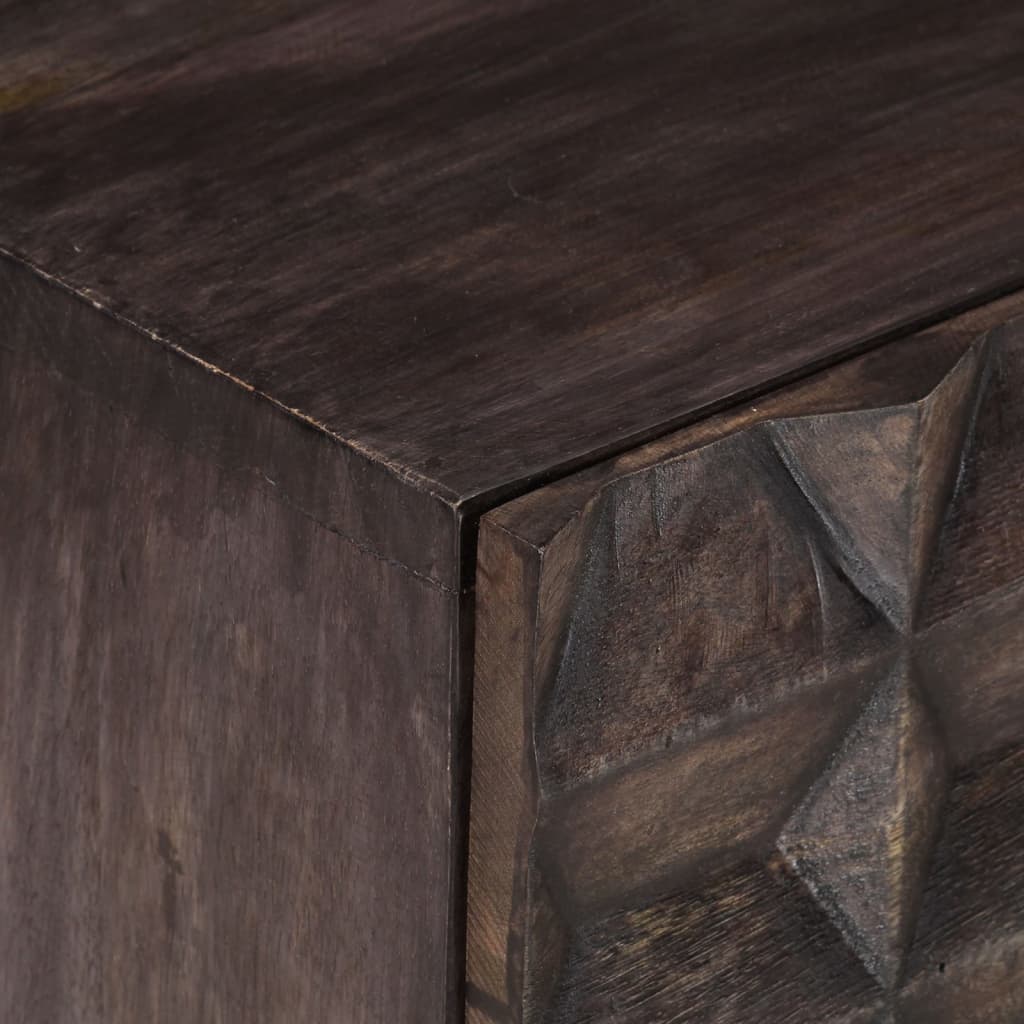 vidaXL Mesa de cabeceira 40x30x50 cm madeira de mangueira maciça preto