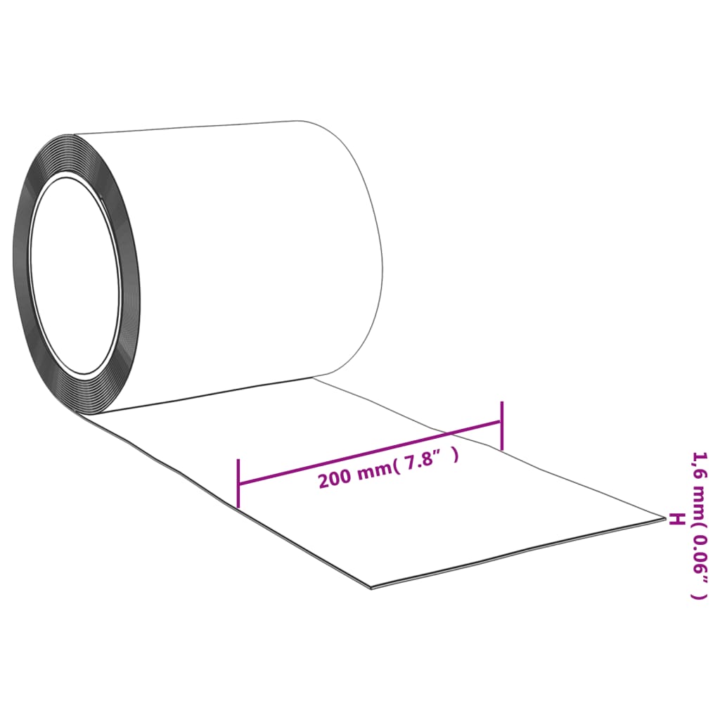 vidaXL Rolo para cortina de tiras PVC 2 mm x 200 mm 25 m