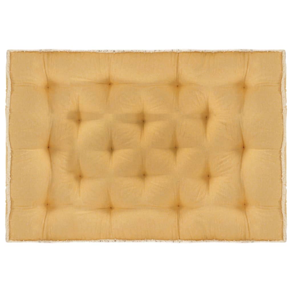 vidaXL Almofadão para sofá de paletes 120x80x10 cm amarelo