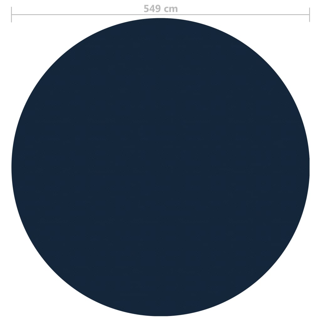 vidaXL Película p/ piscina PE solar flutuante 549 cm preto e azul