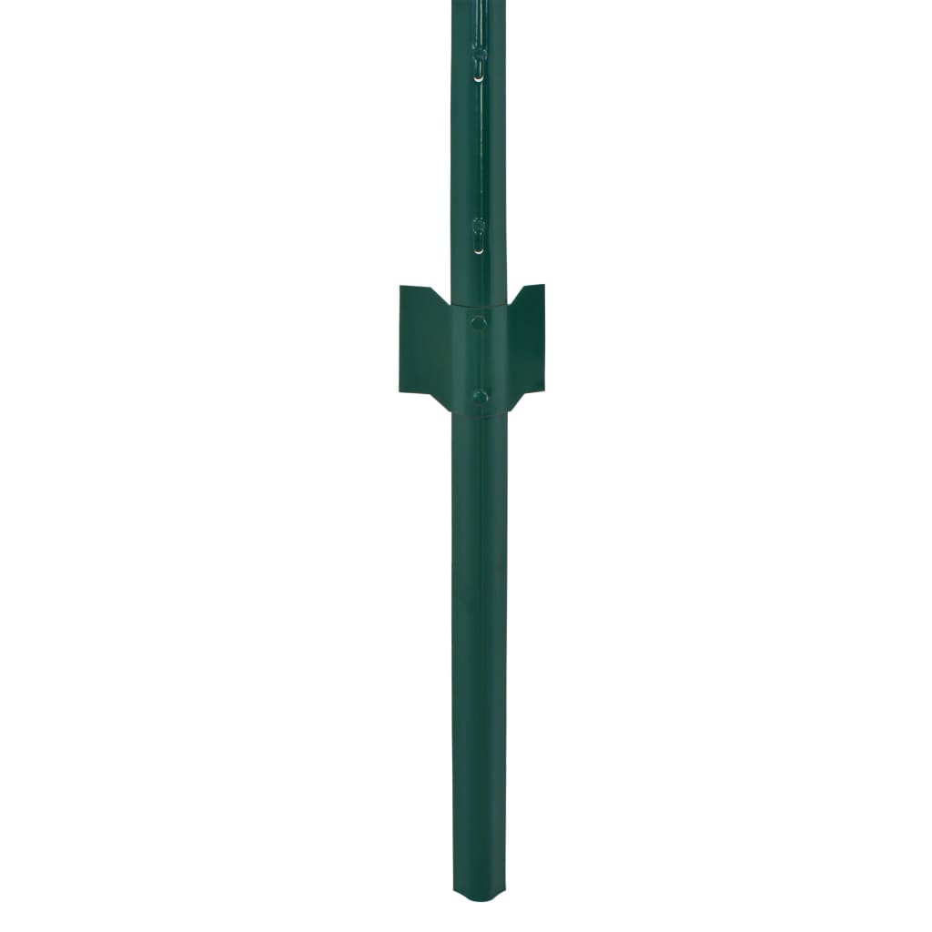 vidaXL Cerca de arame com postes aço 25x2 m verde