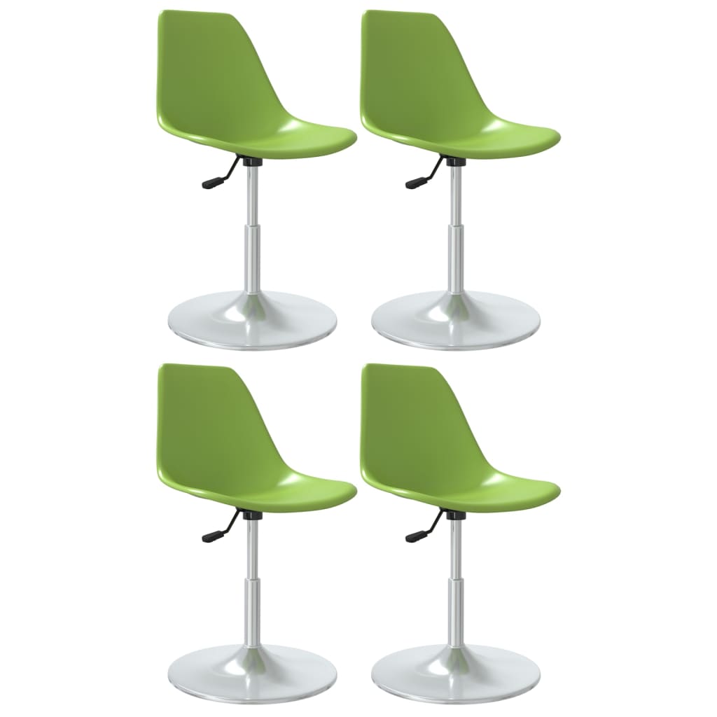 vidaXL Cadeiras de jantar giratórias 4 pcs PP verde