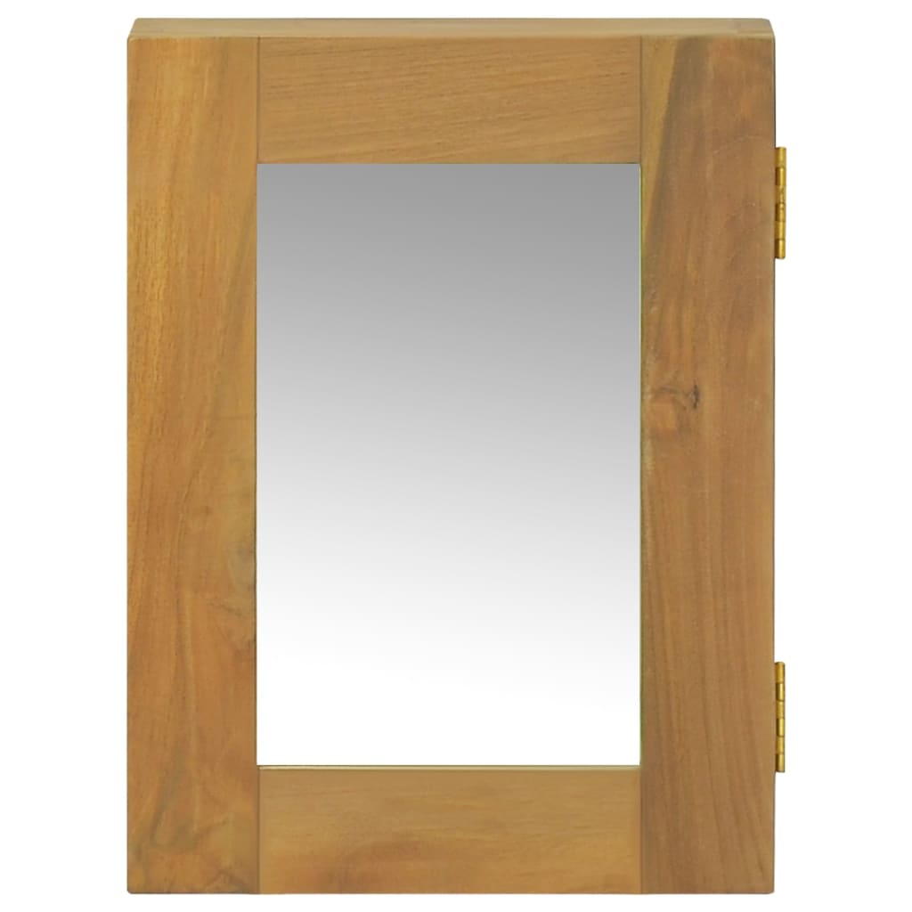 vidaXL Armário com espelho 30x10x40 cm madeira de teca maciça