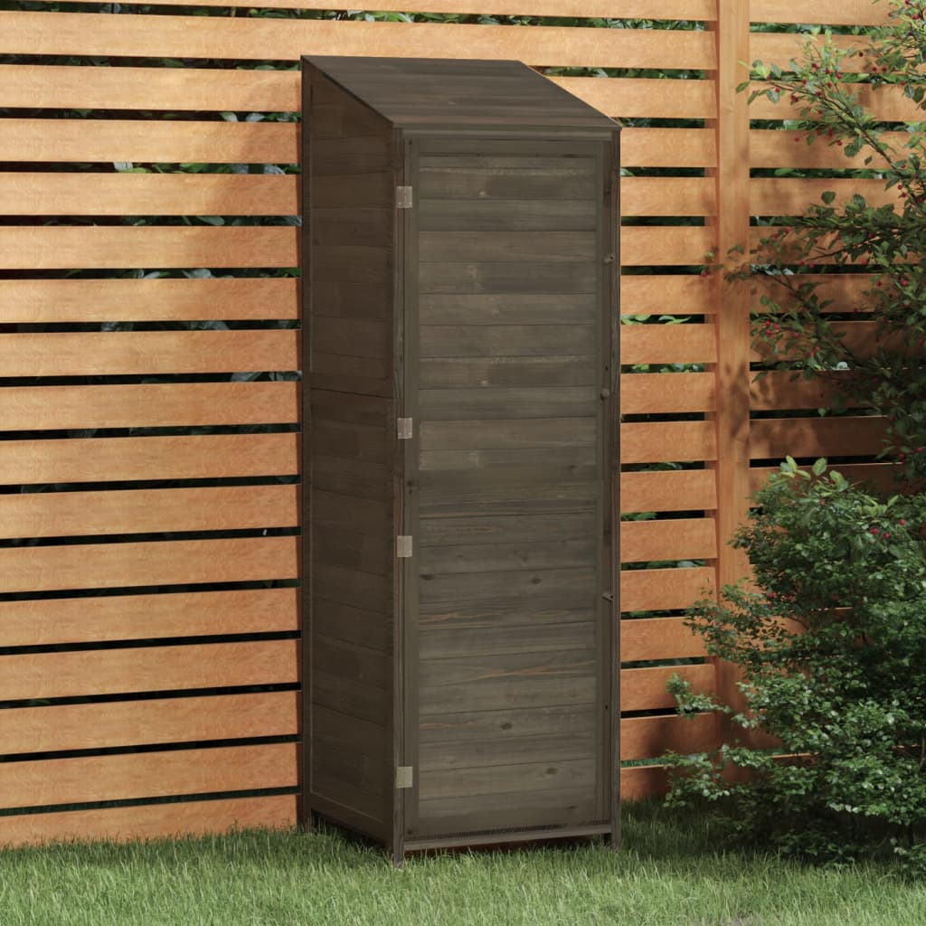 vidaXL Abrigo de jardim55x52x174,5cm madeira de abeto maciça antracite