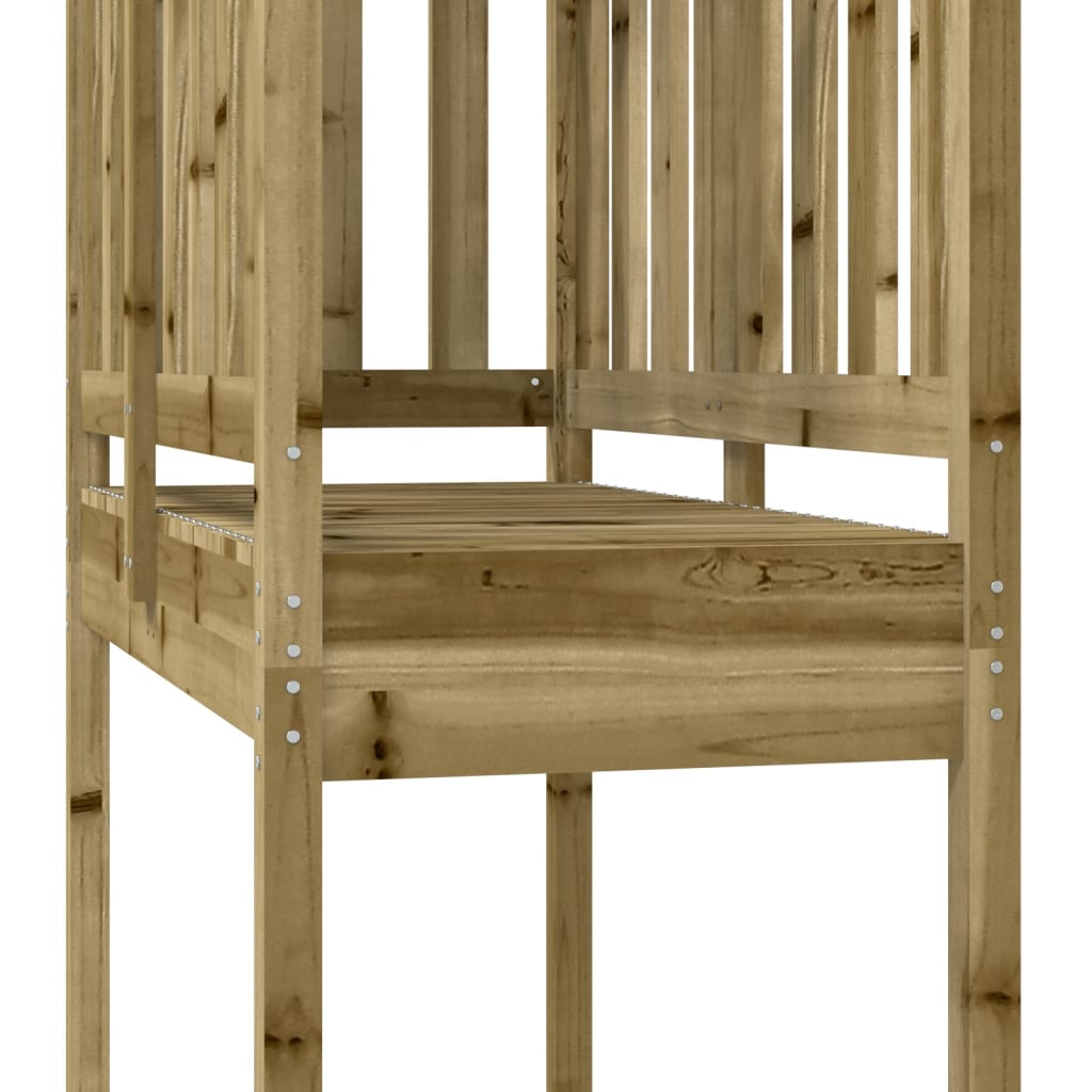vidaXL Torre de brincar 52,5x110,5x214 cm madeira de pinho impregnada