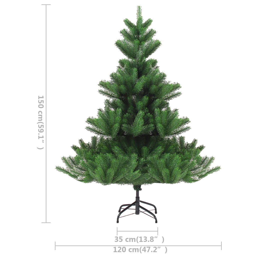 vidaXL Árvore Natal artificial LEDs/bolas 150cm abeto caucasiano verde