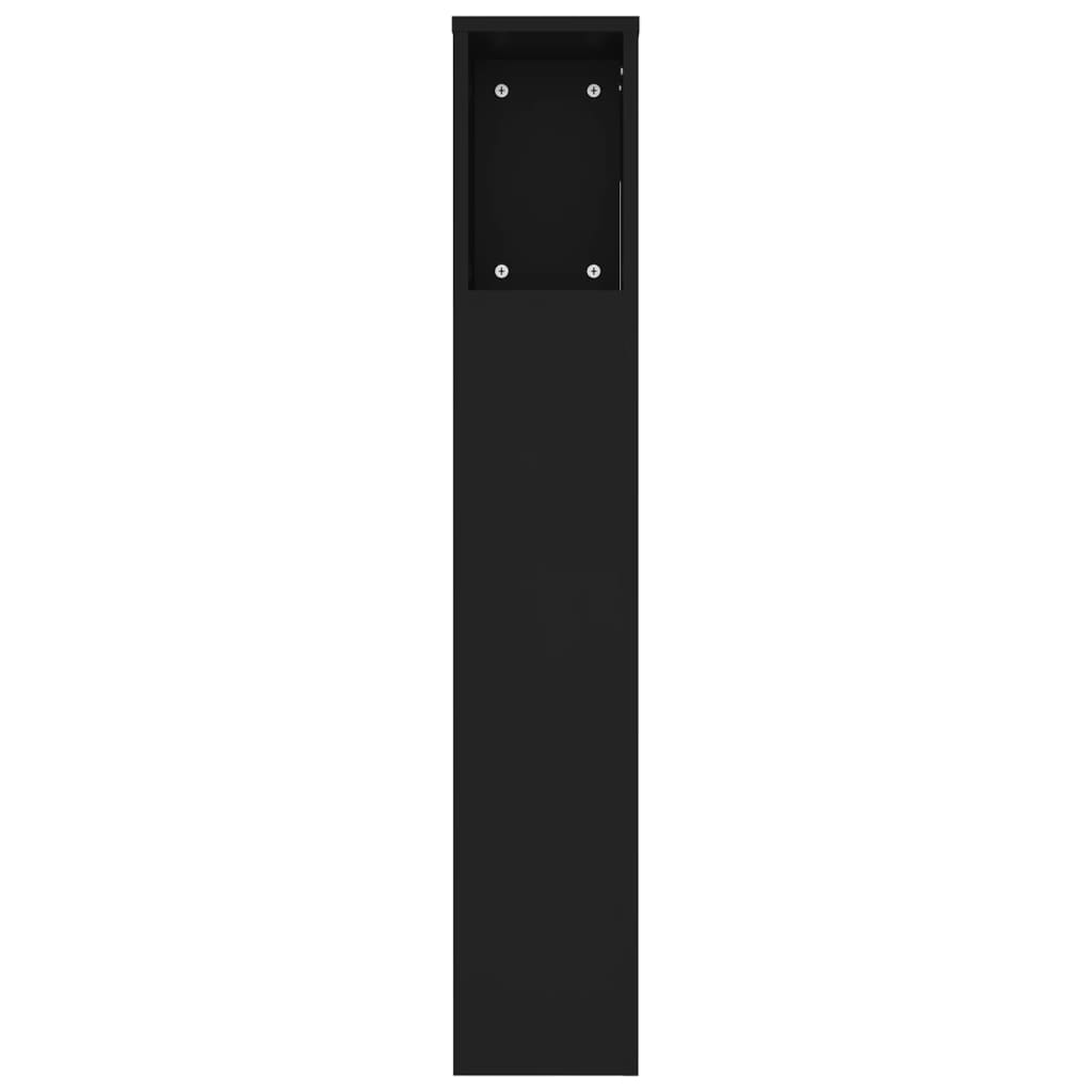 vidaXL Armário de cabeceira 220x18,5x104,5 cm preto