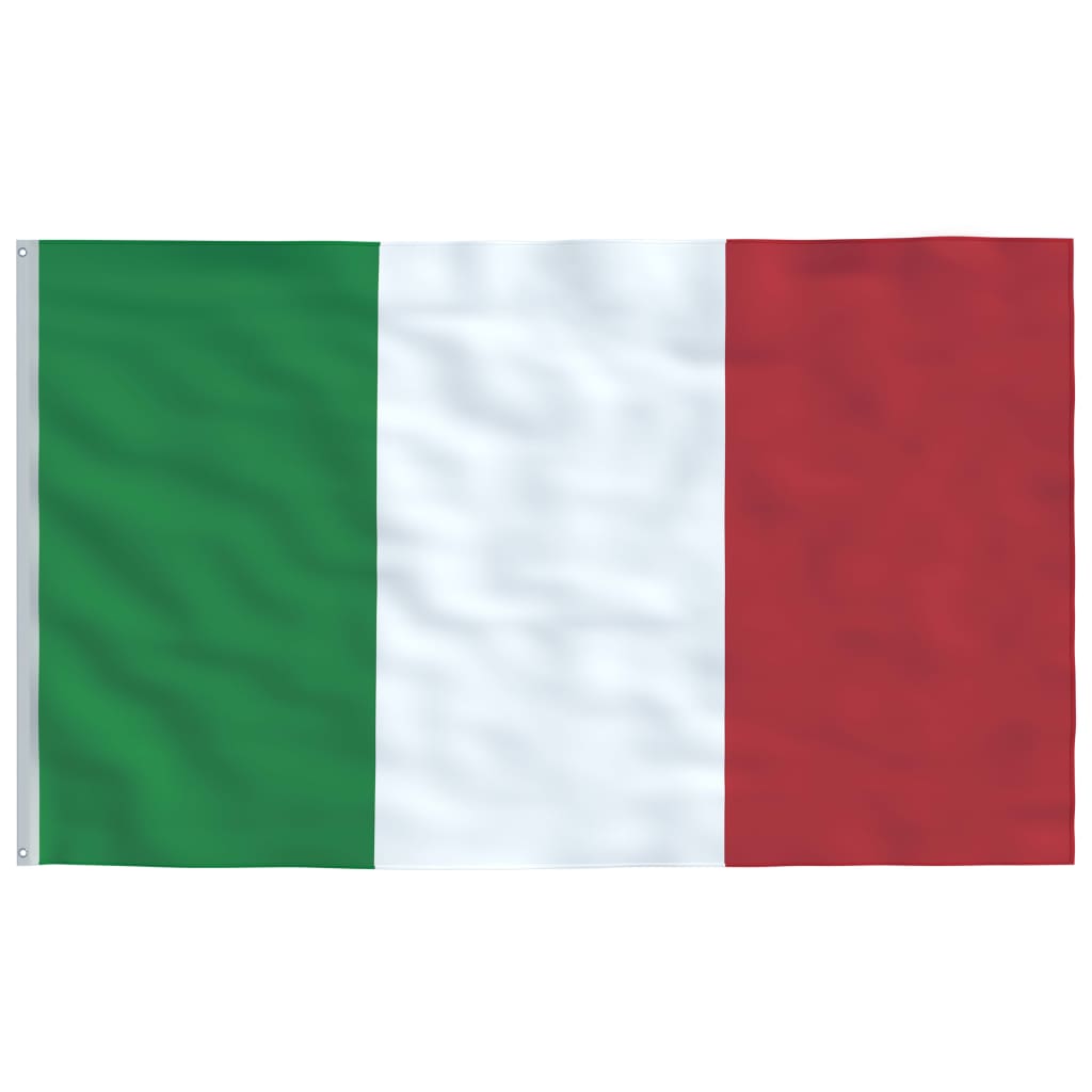 vidaXL Bandeira da Itália e mastro 6,23 m alumínio