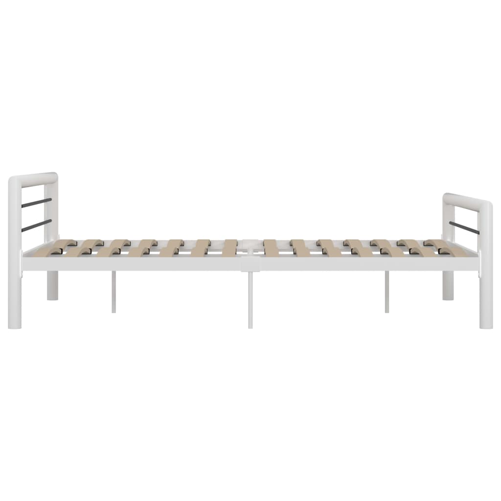 vidaXL Estrutura de cama 120x200 cm metal branco e preto