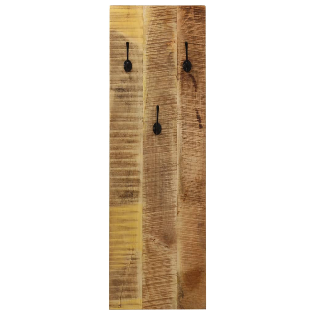 vidaXL Bengaleiro parede 2 pcs madeira mangueira maciça 36x110x3 cm