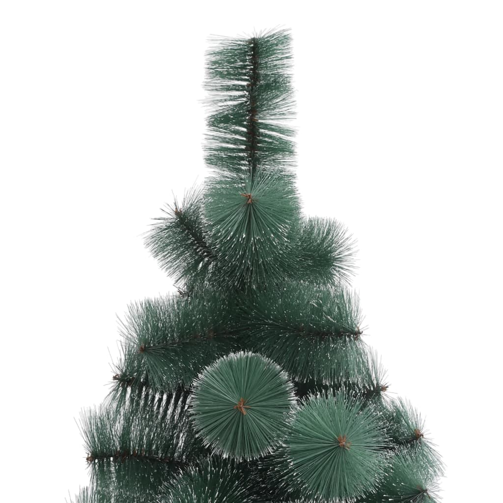 vidaXL Árvore Natal artificial pré-iluminada c/suporte 240cm PET verde
