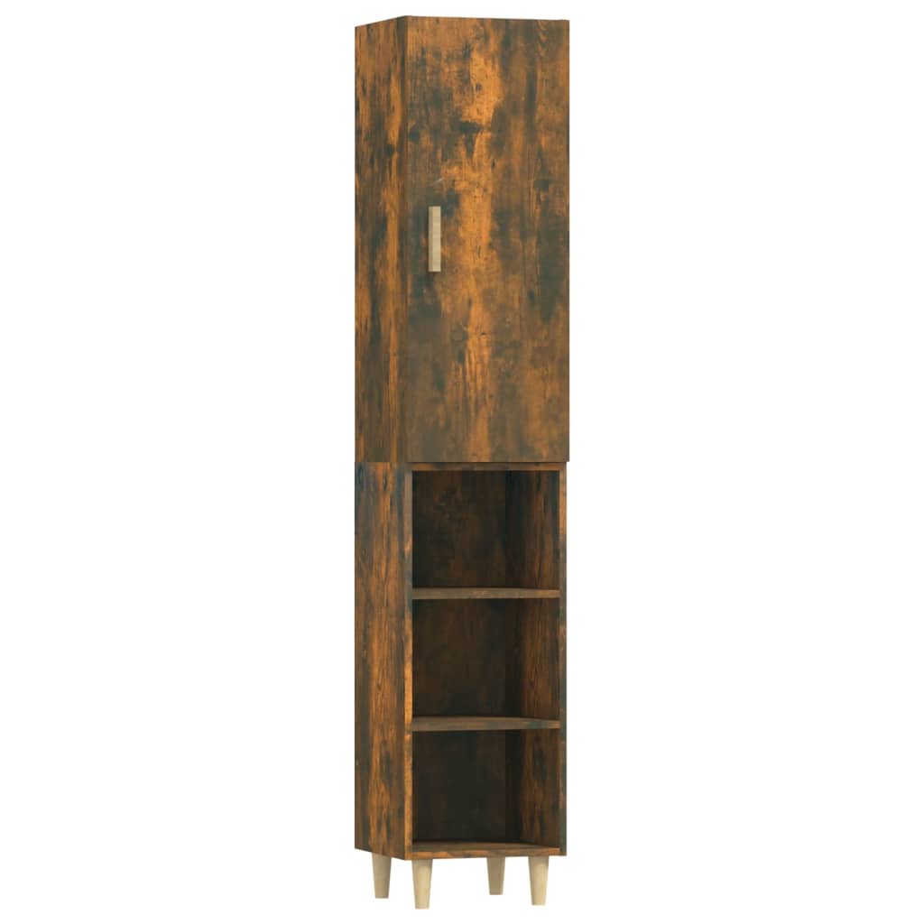 vidaXL Armário alto 34,5x34x180cm madeira processada carvalho fumado