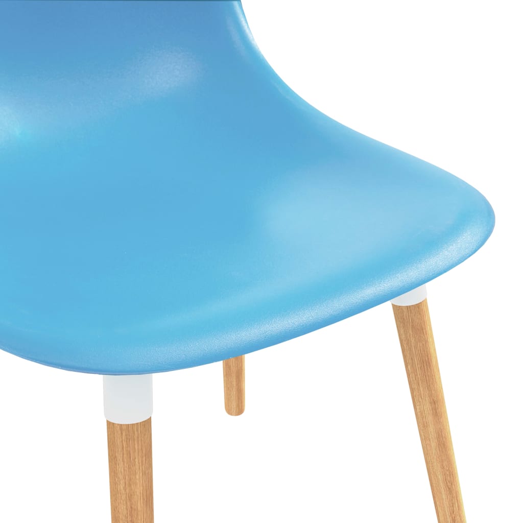 vidaXL Cadeiras de jantar 2 pcs plástico azul