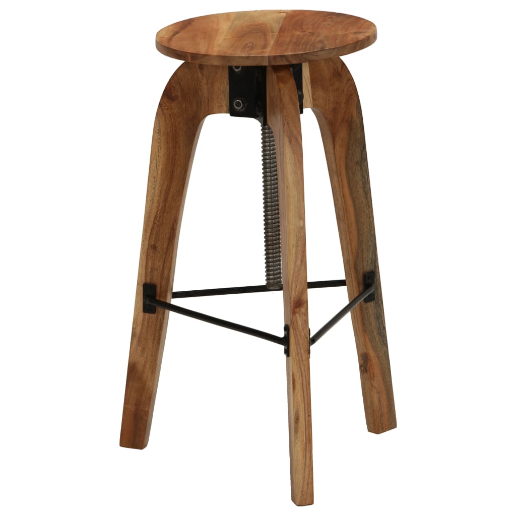 vidaXL Cadeiras de bar 2 pcs madeira de acácia maciça