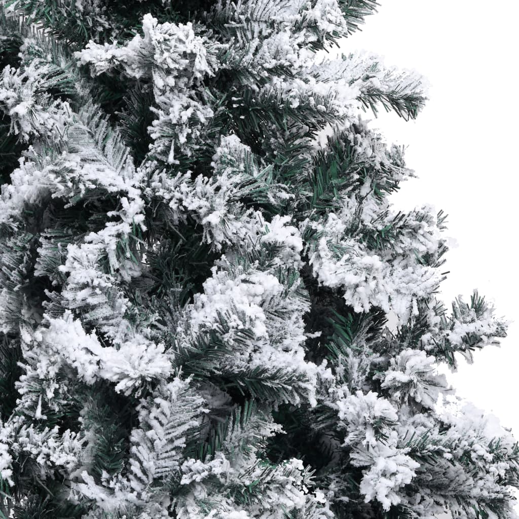 vidaXL Árvore de Natal artificial com flocos de neve 400 cm PVC verde