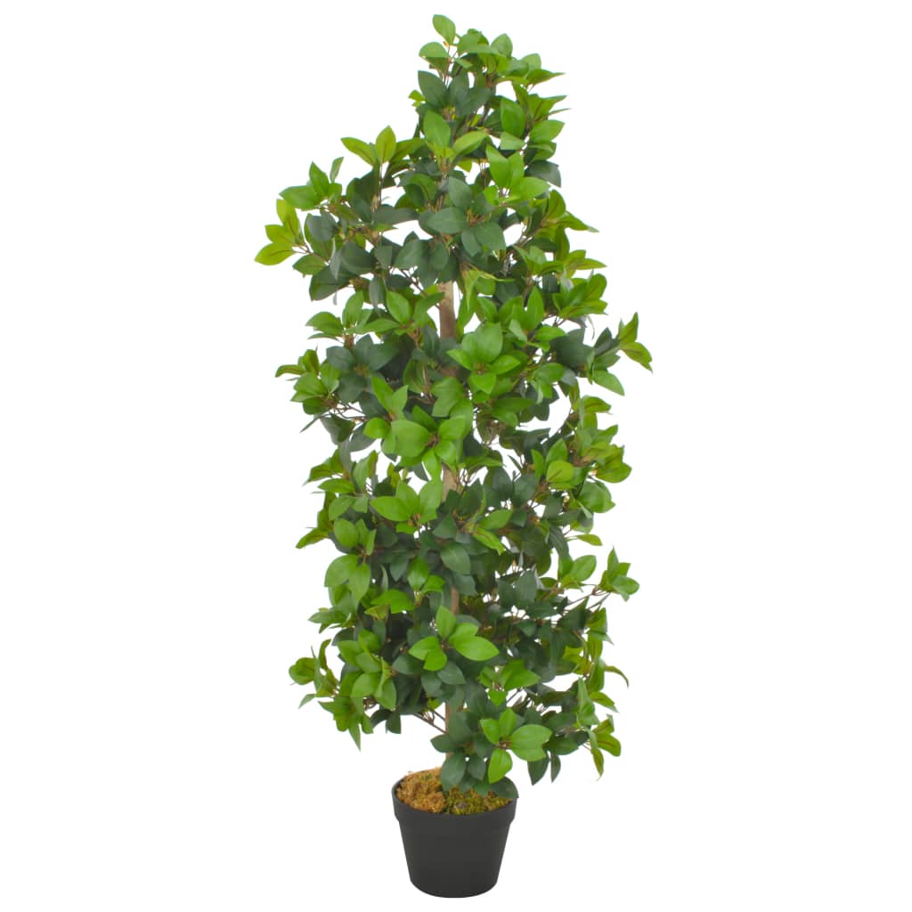 vidaXL Planta loureiro artificial com vaso 120 cm verde