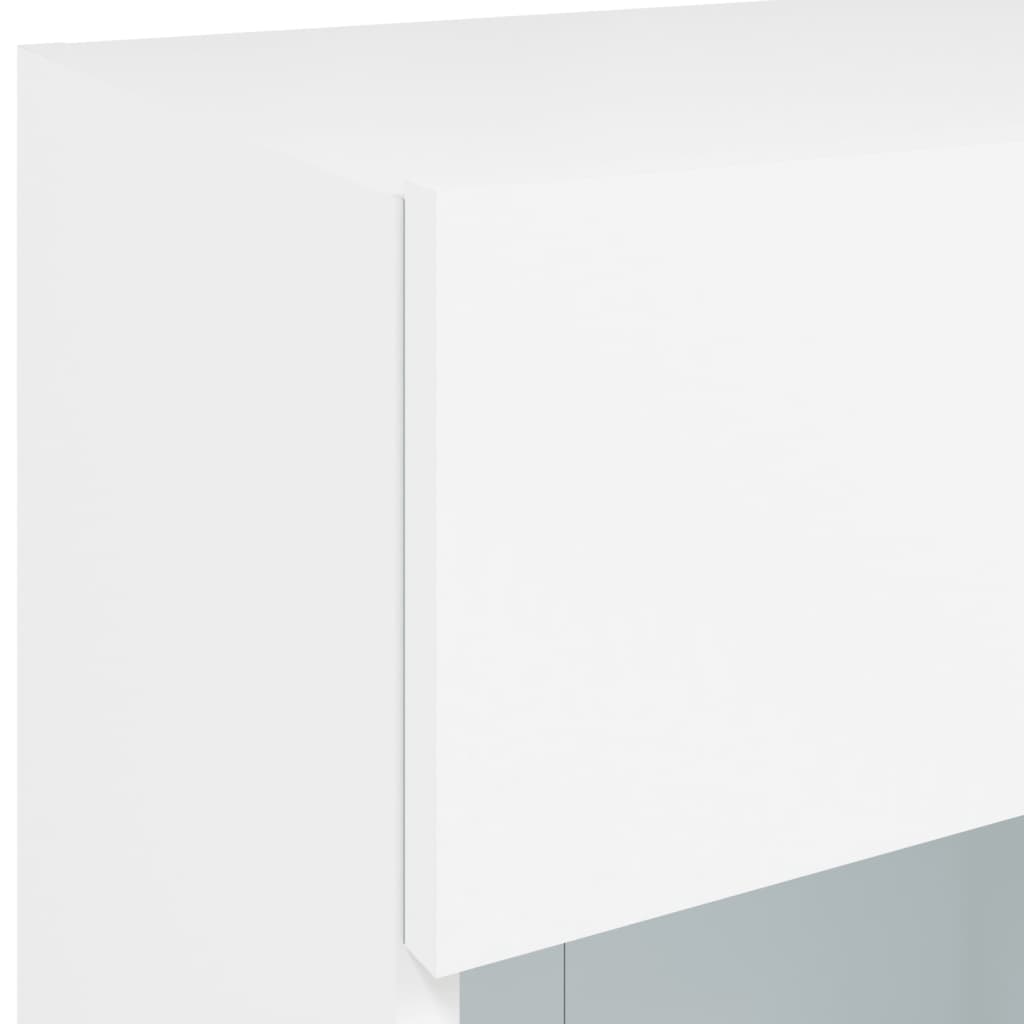 vidaXL Móveis de parede p/ TV com luzes LED 2 pcs 40x30x60,5 cm branco
