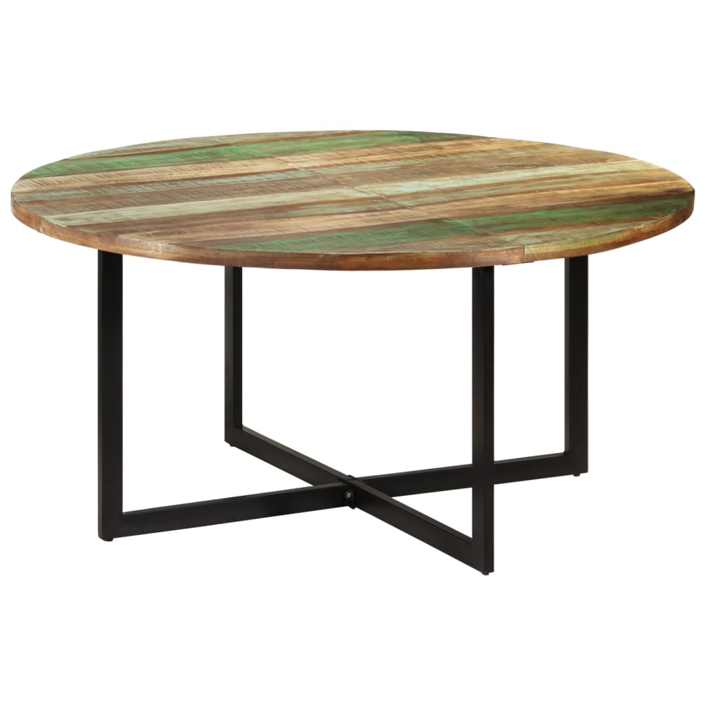 vidaXL Mesa de jantar 150x75 cm madeira recuperada maciça