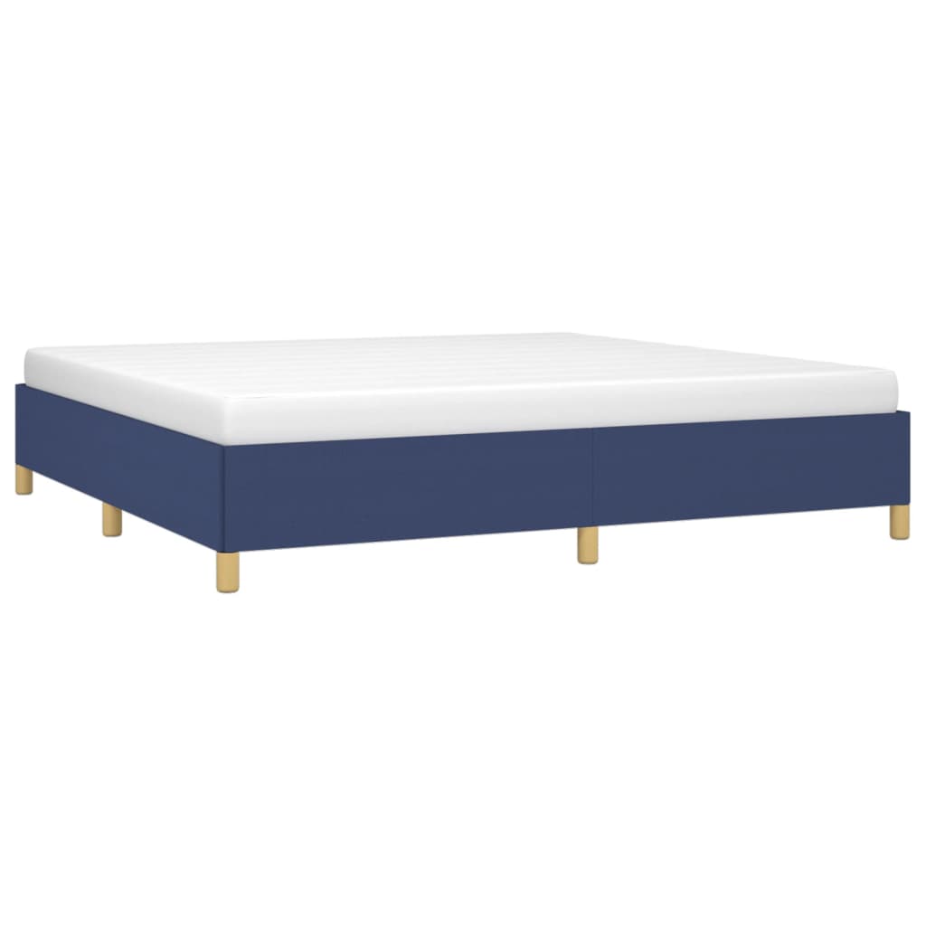 vidaXL Estrutura de cama tecido azul 200x200 cm
