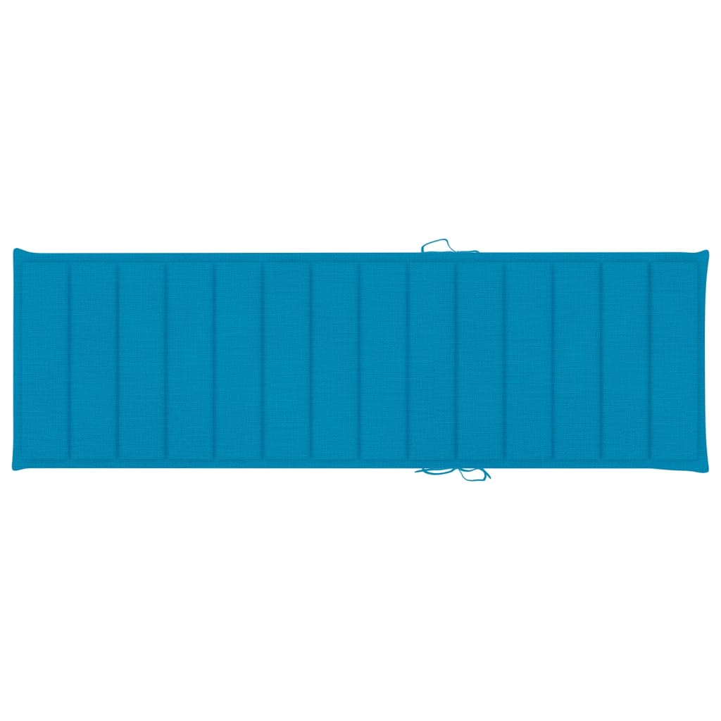 vidaXL Espreguiçadeira dupla c/ almofadões azuis pinho impregnado