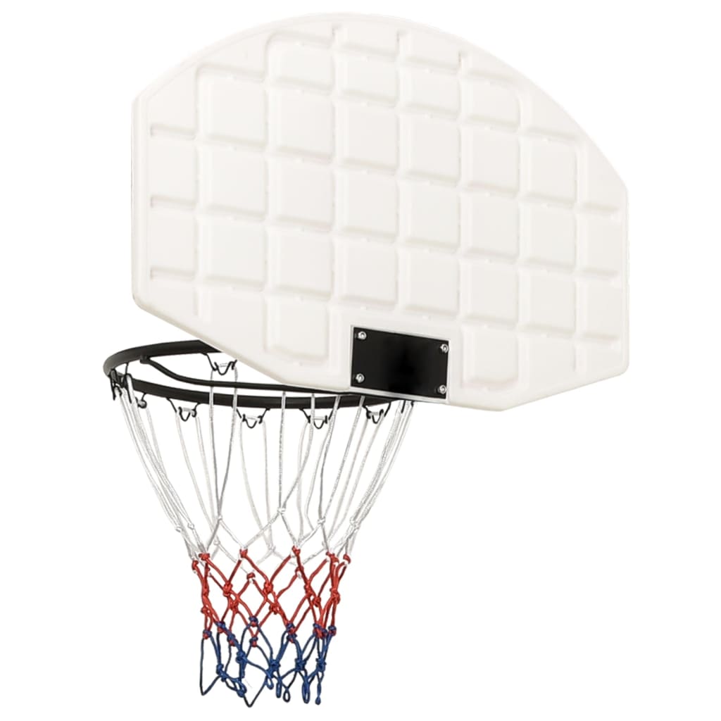 vidaXL Tabela de basquetebol 71x45x2 cm polietileno branco