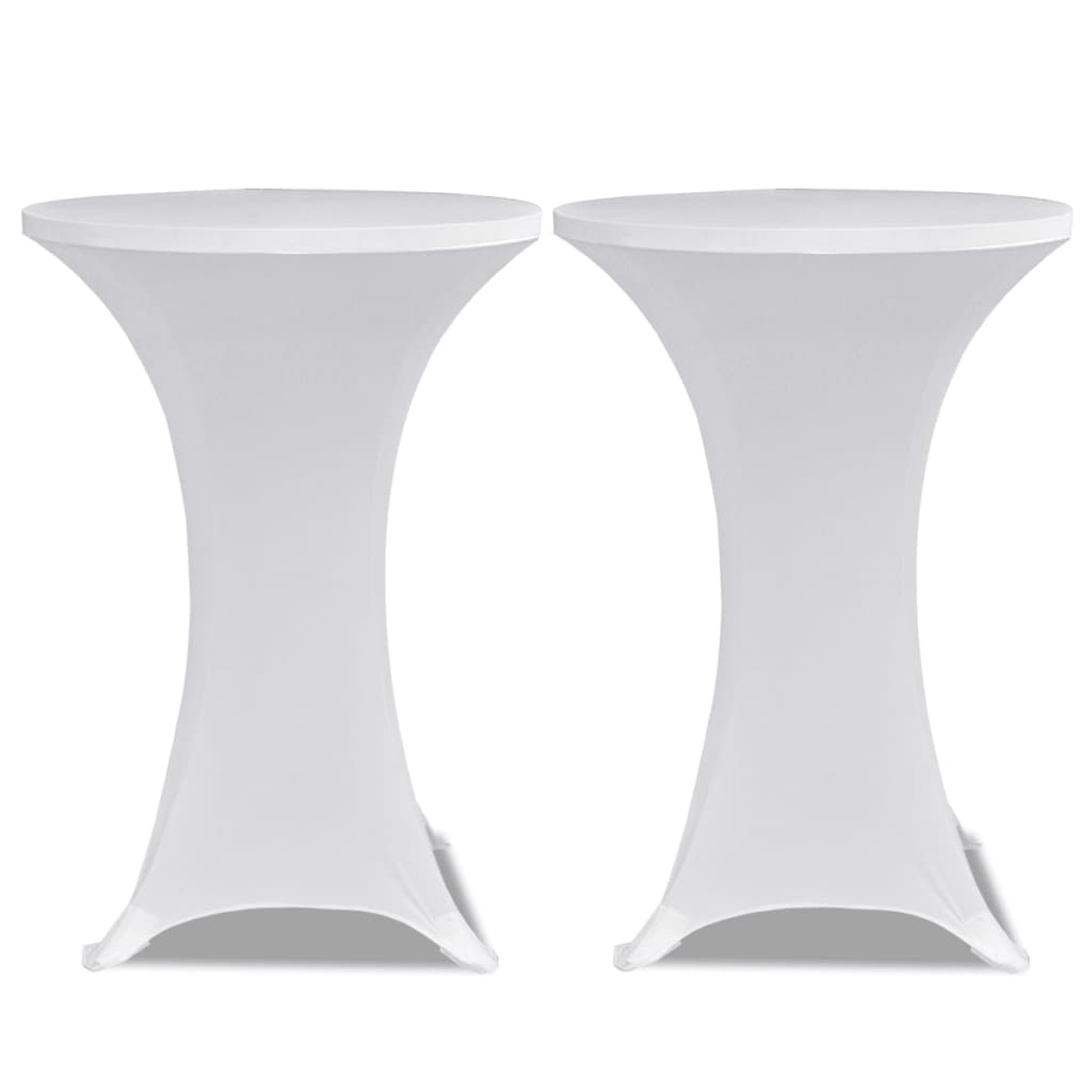 Cobertura de mesa, elástico, em branco, 2 peças Ø60