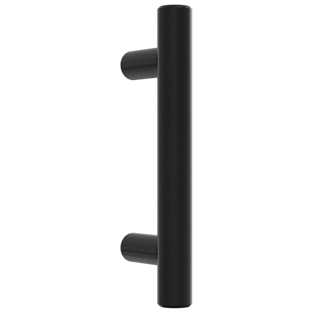 vidaXL Puxadores para móveis 20 pcs 64 mm aço inoxidável preto