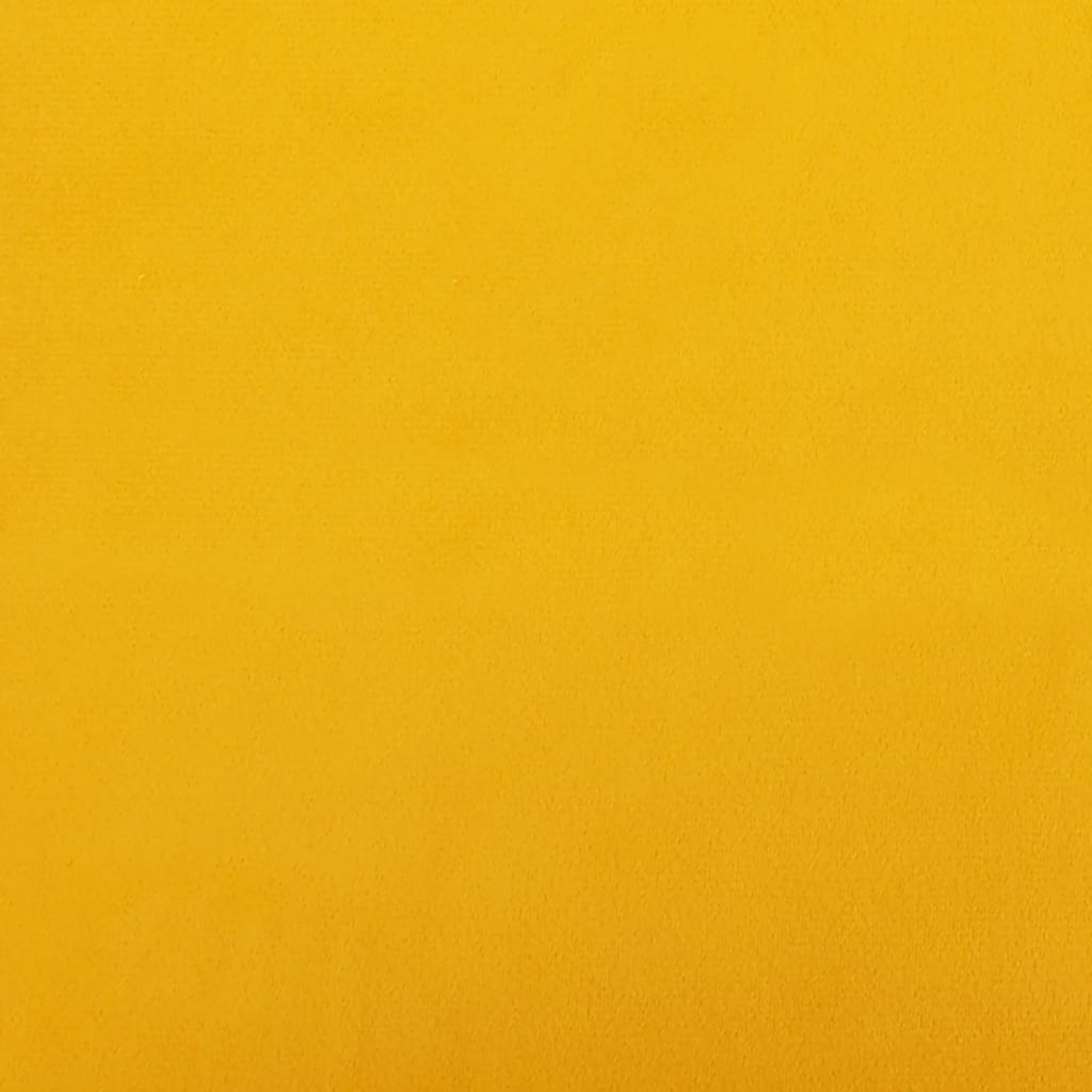 vidaXL Apoio de pés 78x56x32 cm veludo amarelo