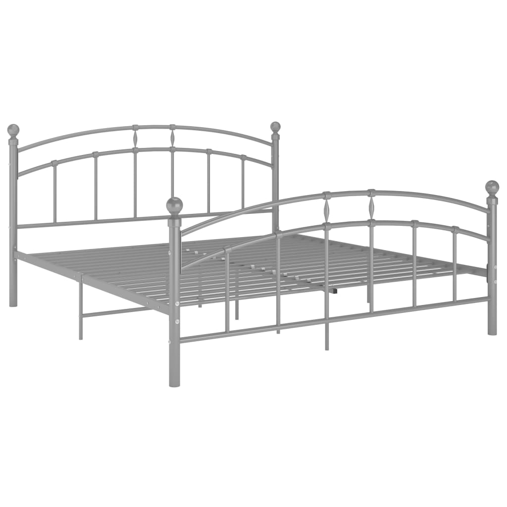 vidaXL Estrutura de cama 140x200 cm metal cinzento