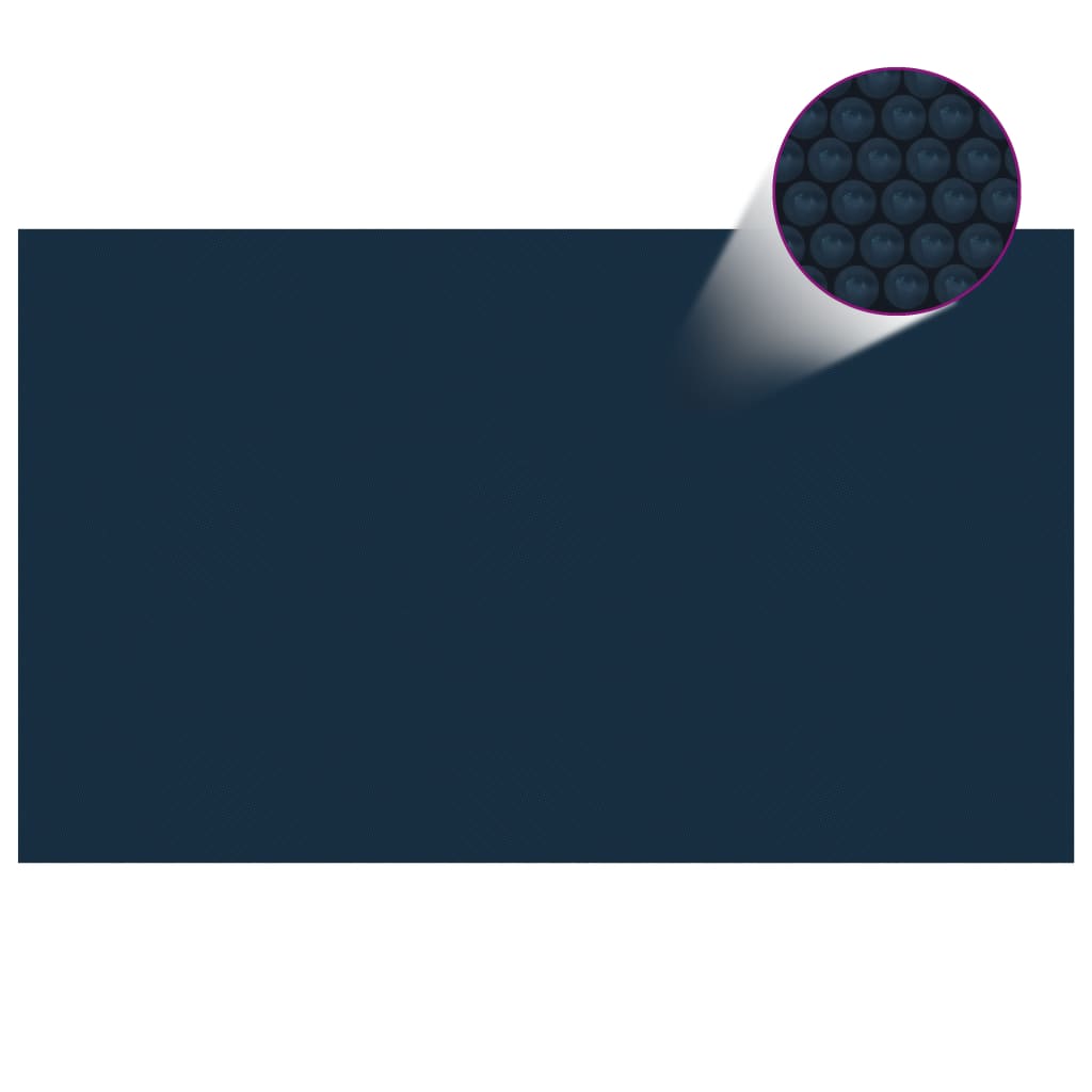 vidaXL Película para piscina PE solar flutuante 500x300cm preto e azul