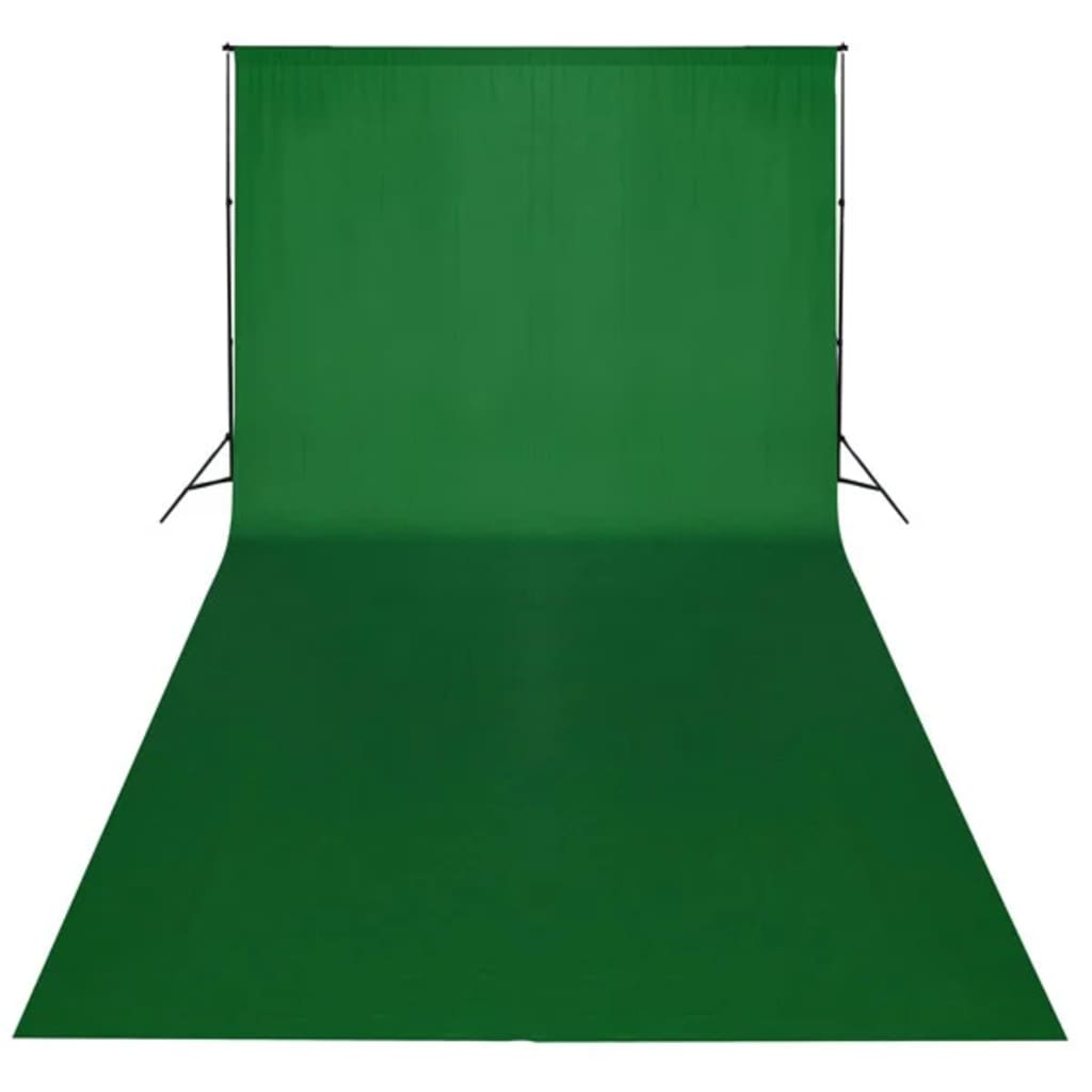 vidaXL Fundo fotográfico em algodão verde 600x300 cm chroma key