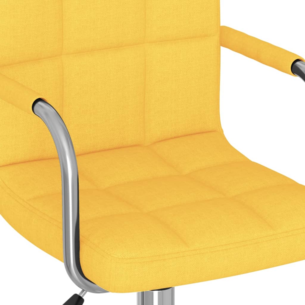 vidaXL Cadeira de escritório giratória tecido amarelo mostarda