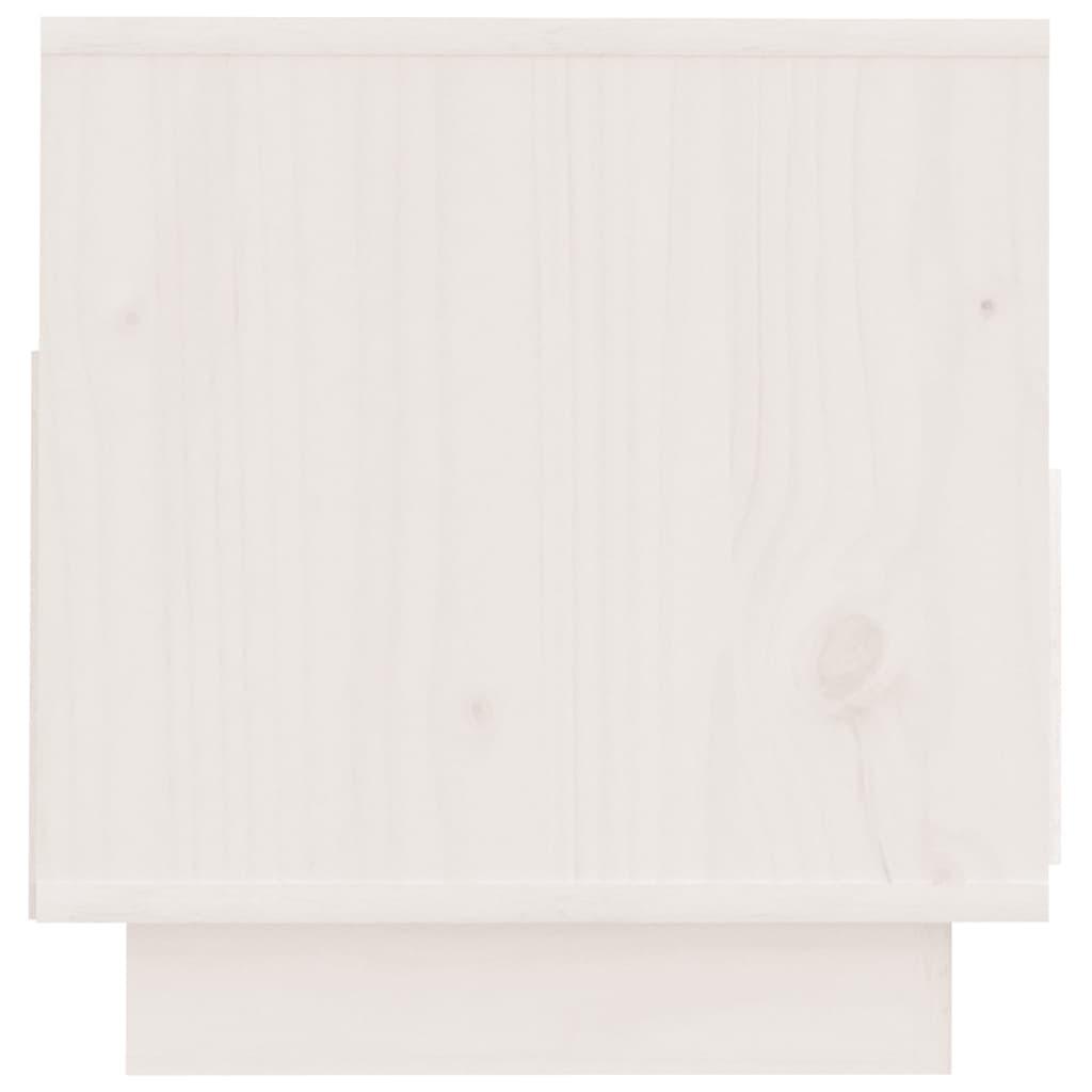 vidaXL Móvel de TV 60x35x37 cm madeira de pinho maciça branco